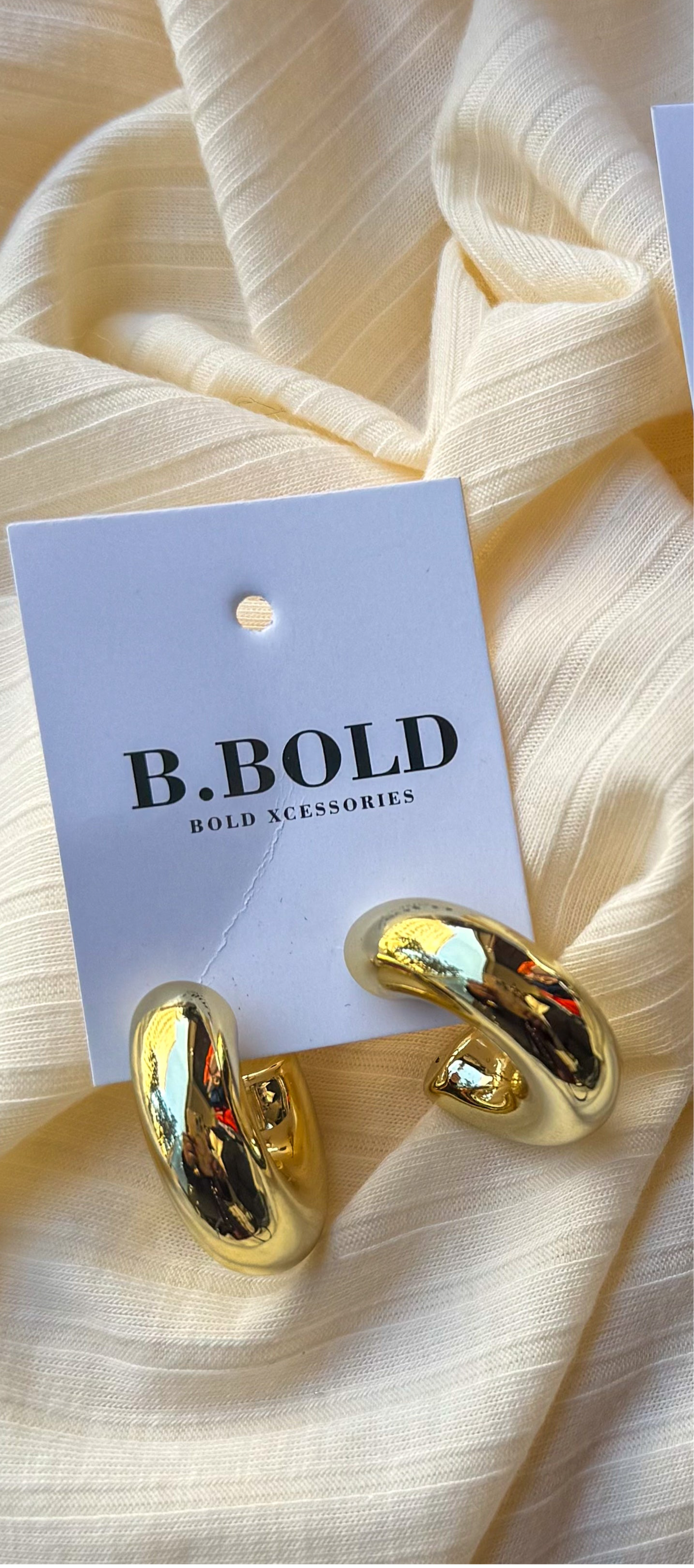 Gold hoop earrings