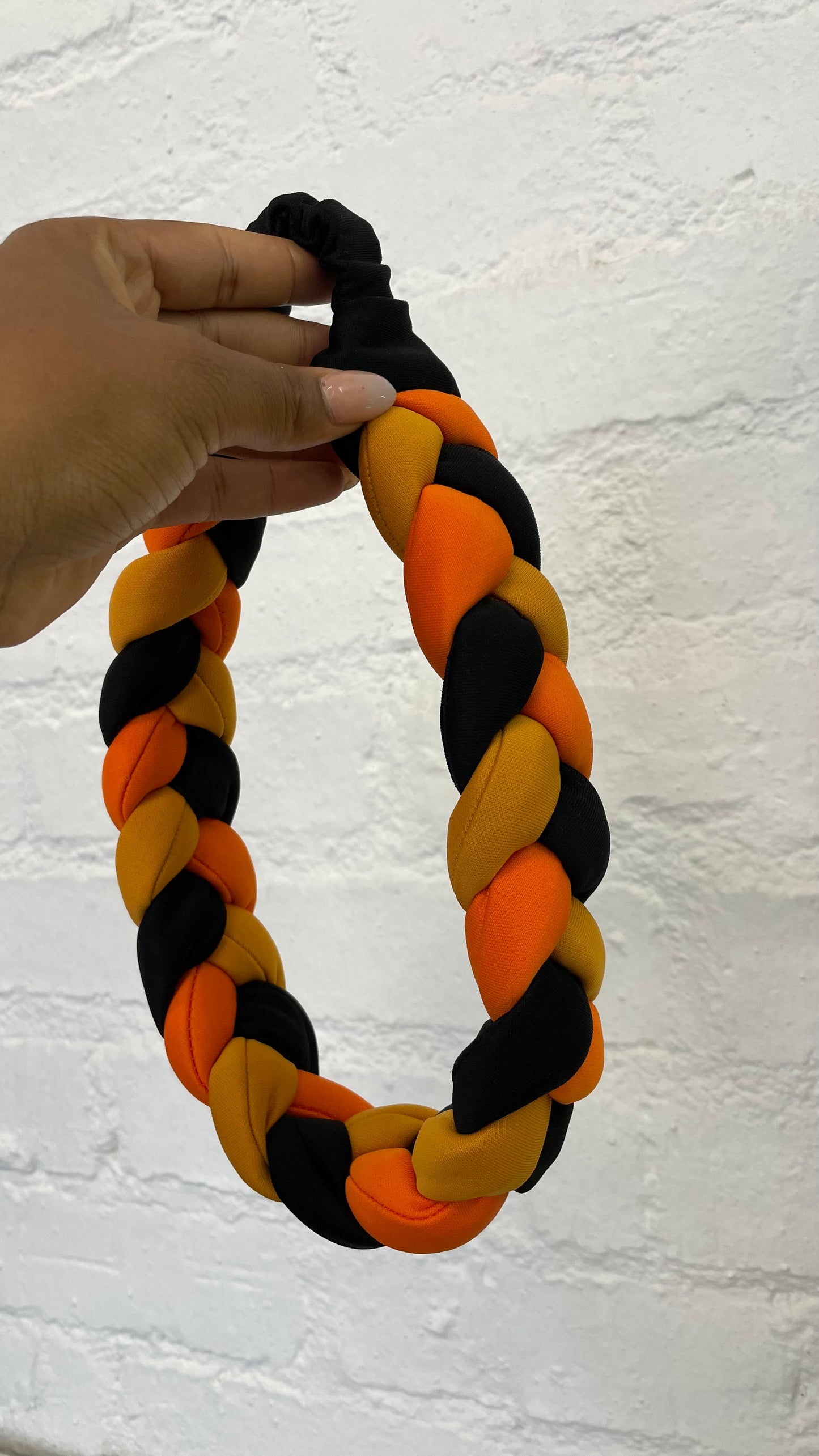 Mixed colour braided head band (only)