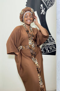 Nkosazana Boubou (Zulu Leopard Print) (Regular & Short)