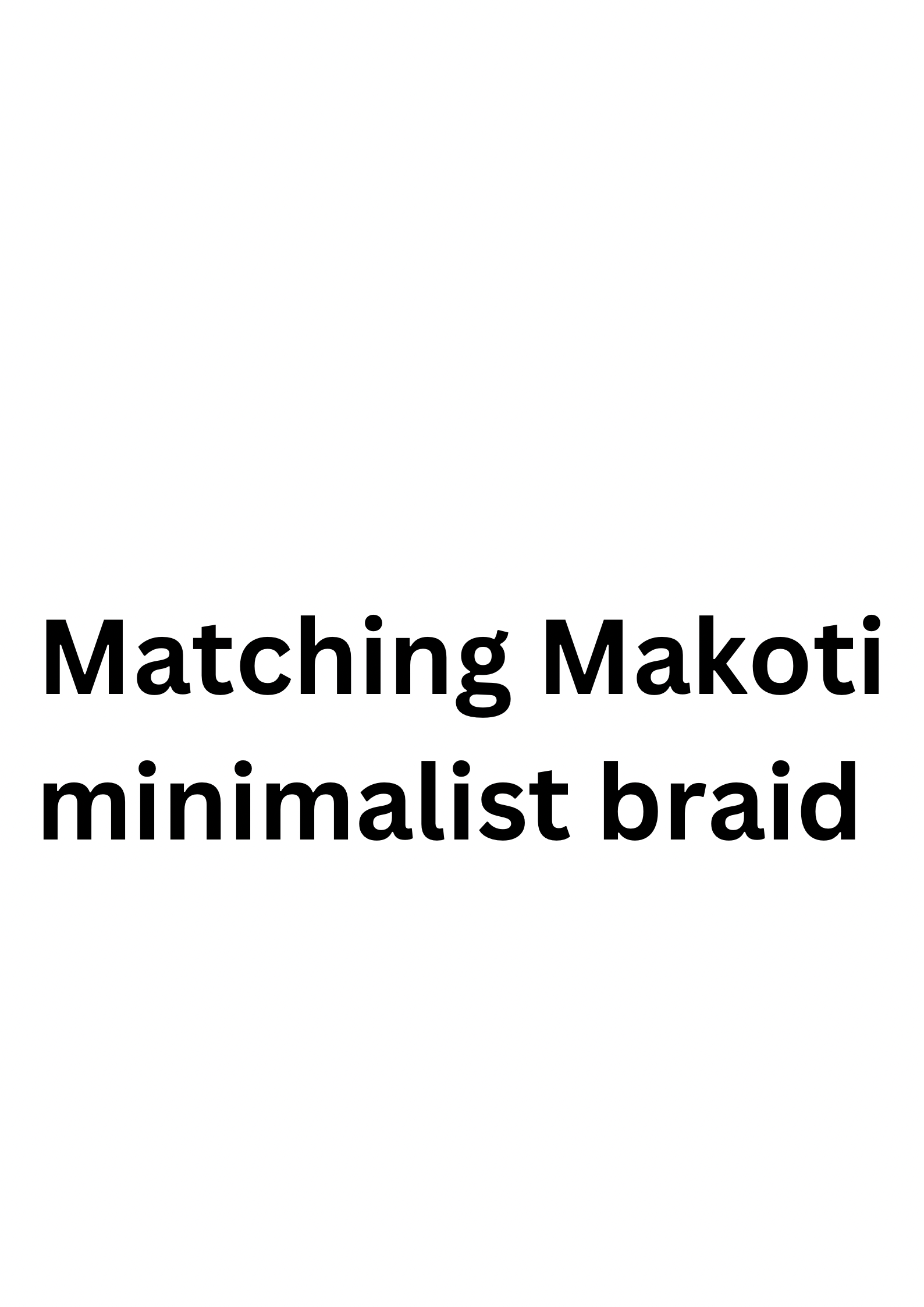 Matching shweshwe Minimalist Braid