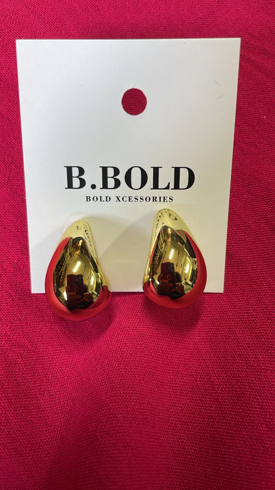 Tear Drop Gold Earrings