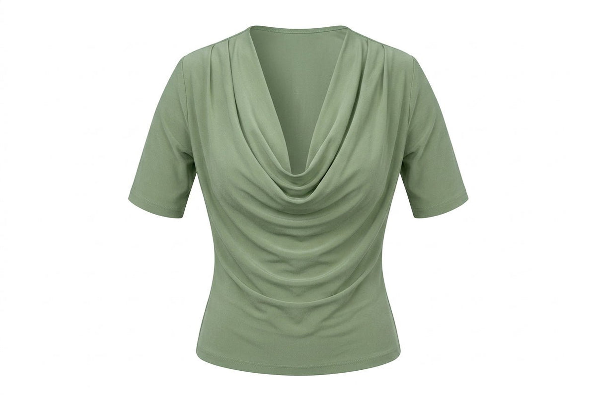Feminine Drape Top with Sleeves - Tol'thema