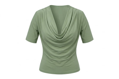 Feminine Drape Top with Sleeves - Tol'thema