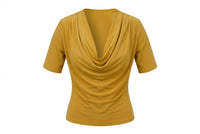 Feminine Drape Top with Sleeves - Tol'thema