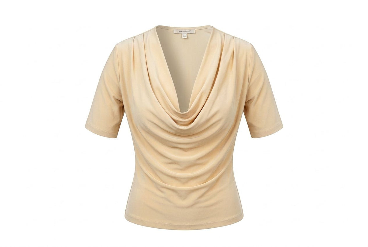 Feminine Drape Top with Sleeves - Tol'thema