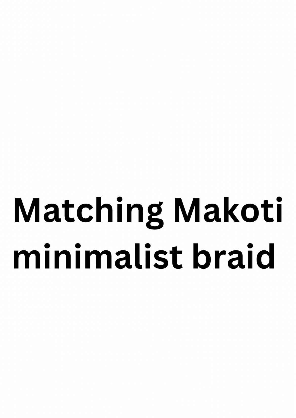 Matching shweshwe Minimalist Braid - Tol'thema