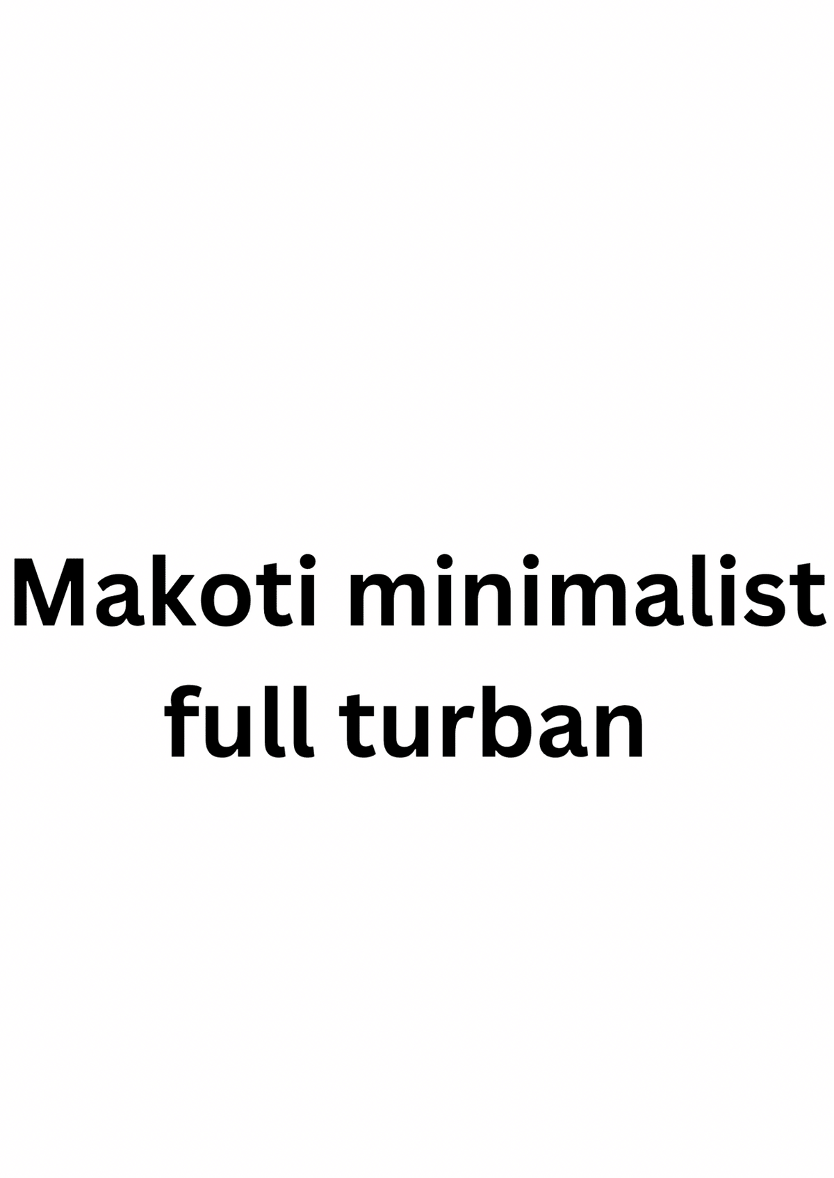 Matching shweshwe Minimalist Full Turban - Tol'thema