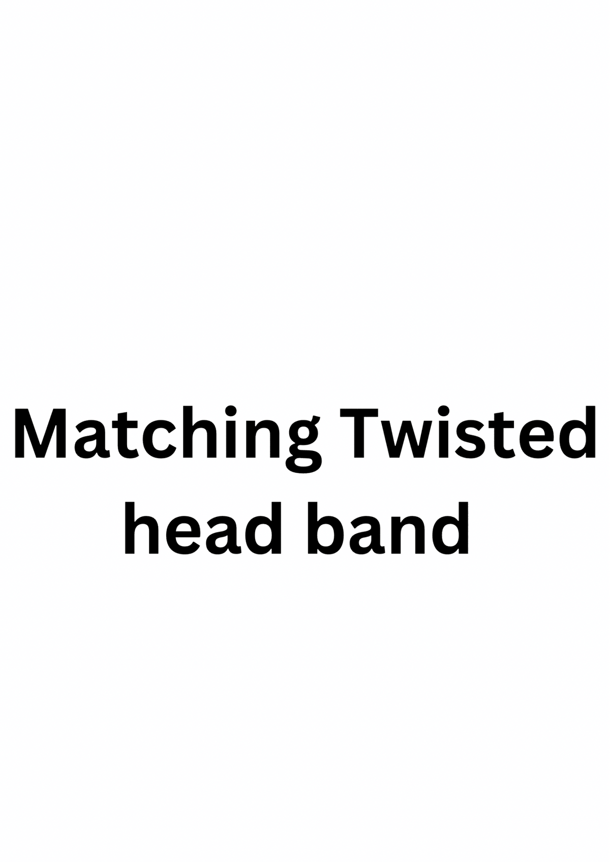 Matching Twisted Headband - Tol'thema