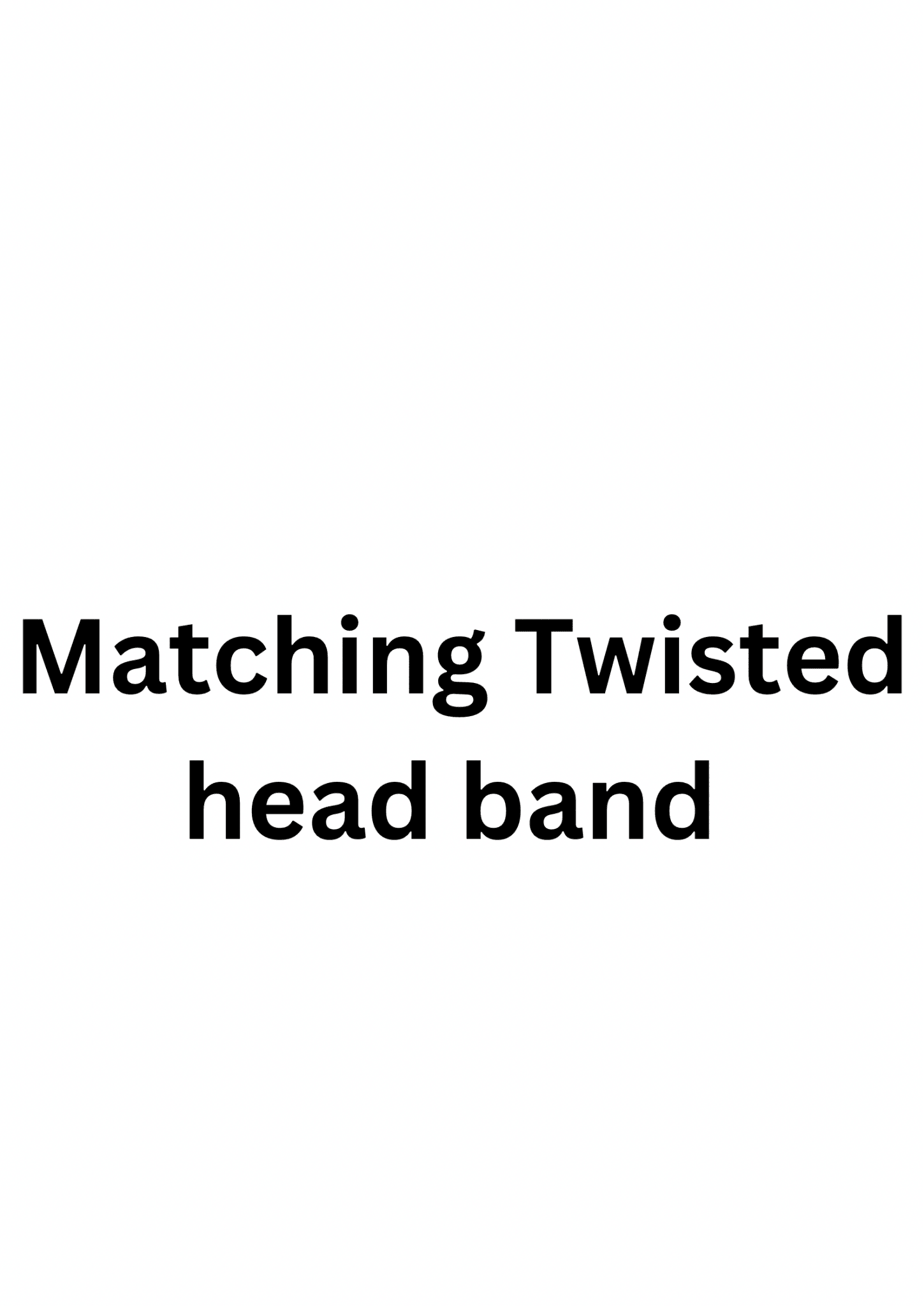 Matching Twisted Headband - Tol'thema