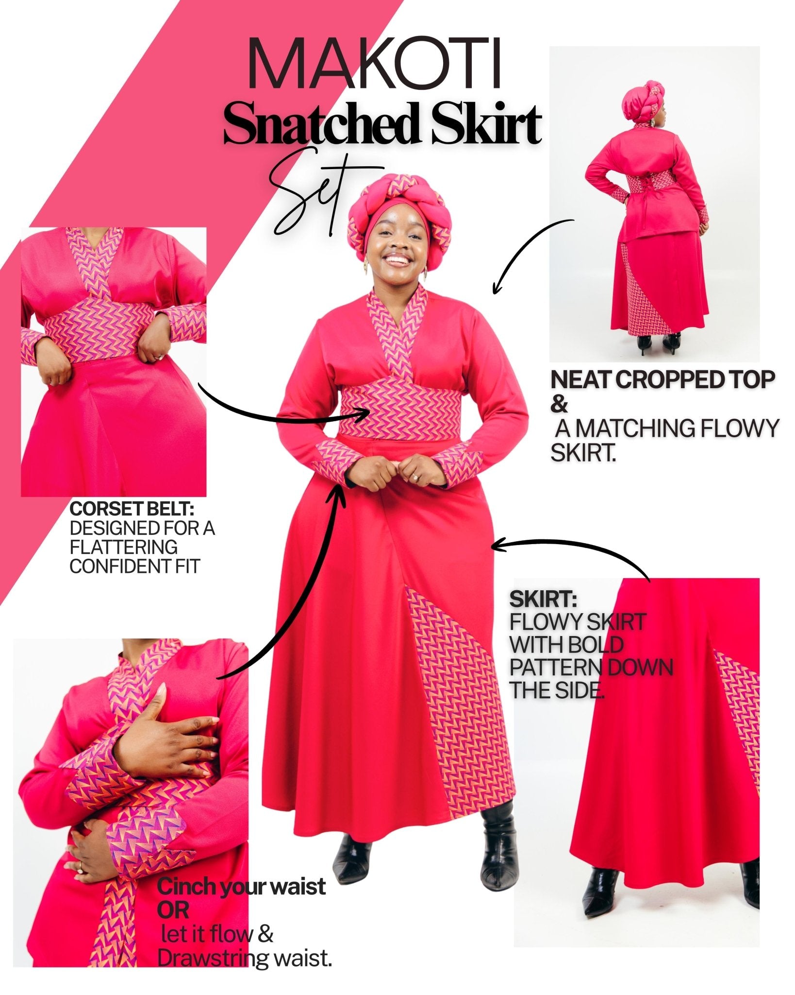 The Makoti Snatched Skirt set - Tol'thema